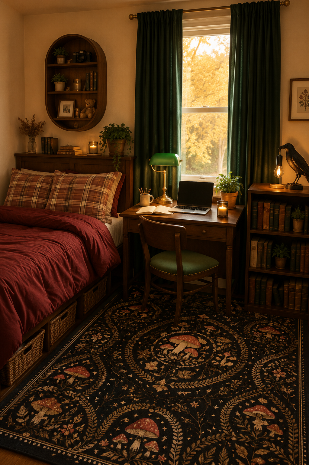 Dark Academia Dorm Room Ideas for the Coziest College Setup 📚🕯️