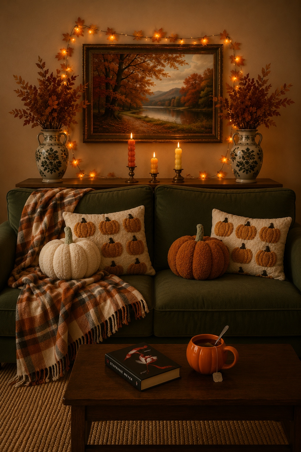 Cozy Fall Living Room 🍂 | Warm Autumn Living Room Decor